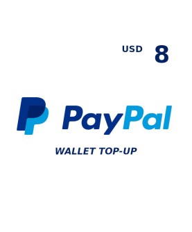 PayPal Wallet 8 USD Top Up Key 101
